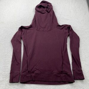 Lululemon‎ Burgundy Pullover Hoodie Athletic Thumbhole Comfort Layering
